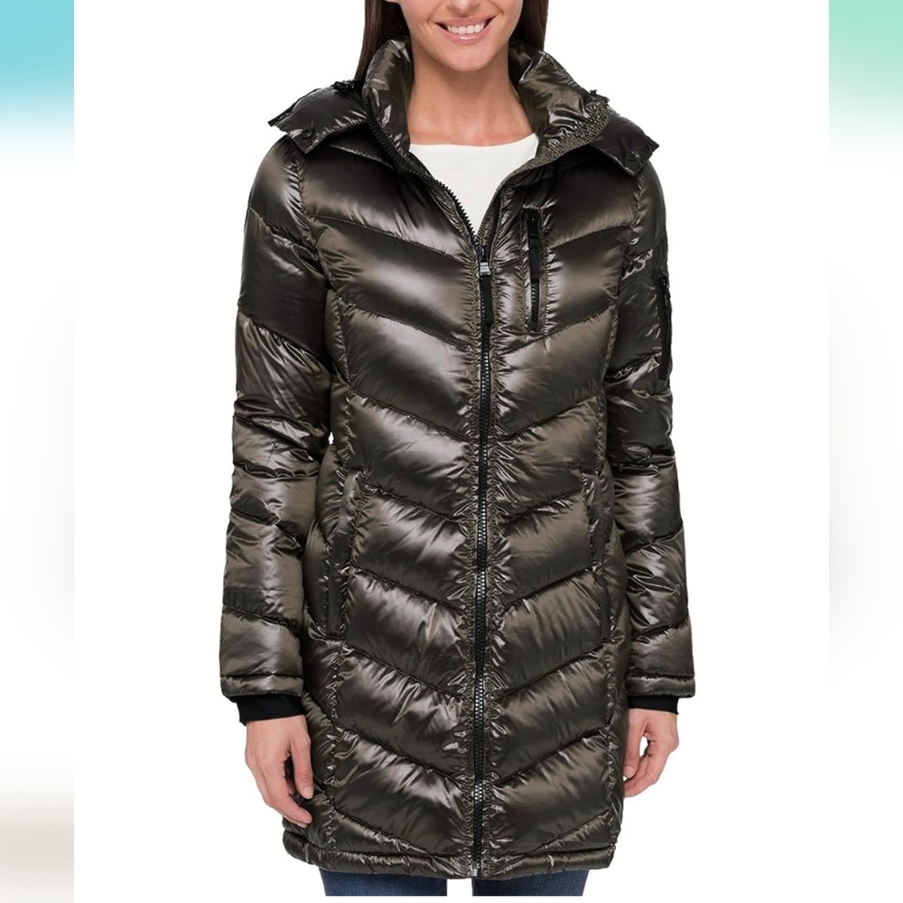 ANDREW MARC Women's Hoodie Packable Lightweight Jacket Premium Down XXL